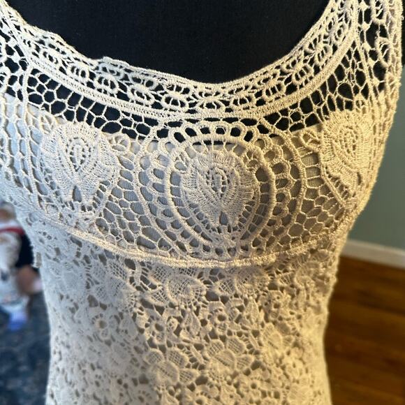 Laffaire Cream Sleeveless Crochet Dress – Size S - Picture 4 of 8